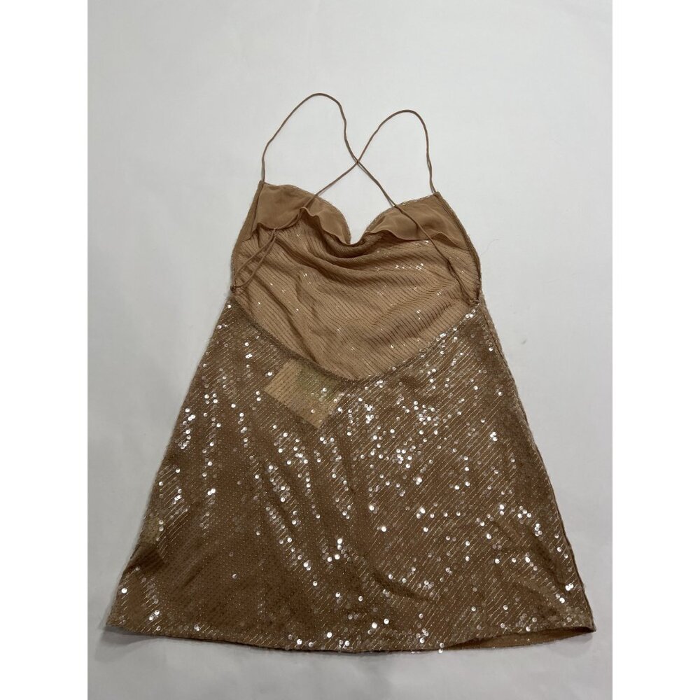 NWT Sommer Swim Ibiza Sequin Mini Dress with Spaghetti Straps - Picture 4 of 5